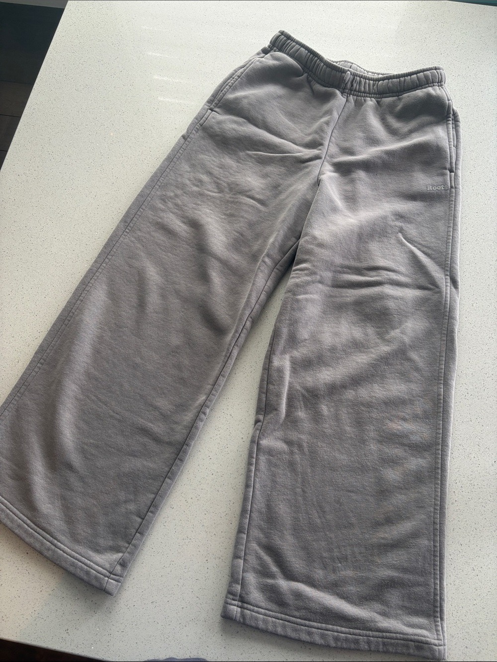 Roots Wide-Leg Sweatpants in Gray